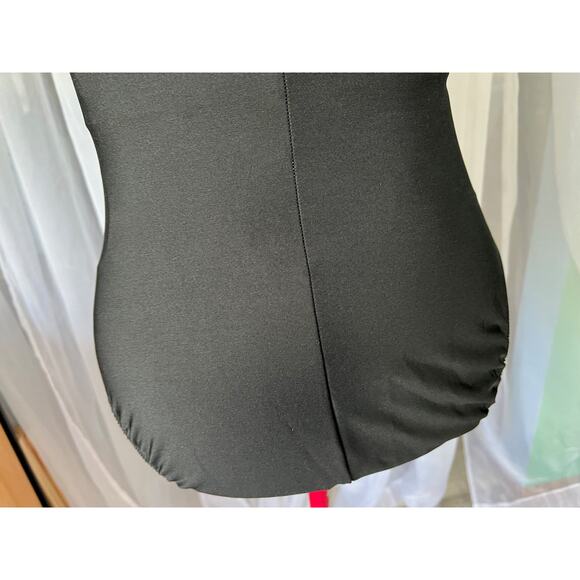 Miraclesuit one piece swimsuit Black blue trim size 12 - Picture 8 of 13